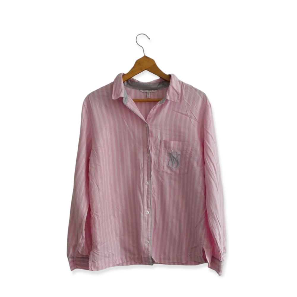 Victoria's Secret Pink Stripe Button Down Shirt